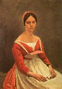 Jean Baptiste Camille  Corot Portrait of Mme Legois oil painting